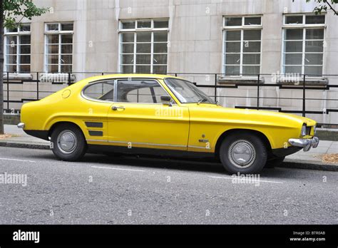 Yellow Ford capri Stock Photo - Alamy