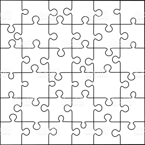 Jigsaw Puzzle Template SVG