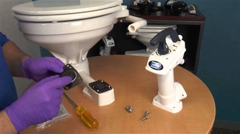 How to Replace a Jabsco Manual Toilet Pump Assembly - YouTube