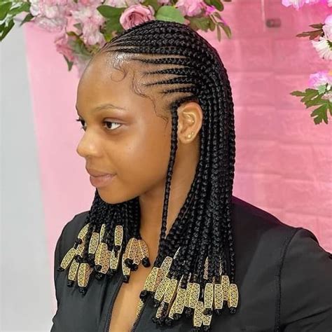 15 Fashionable Cornrow Hairstyles with Beads for Adults