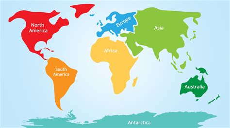 Map Of Continents And Oceans For Kids My Life Images