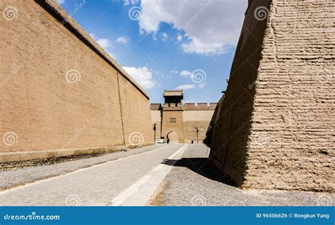 Jiayuguan Pass stock photo. Image of sandland, sunshine - 96506626