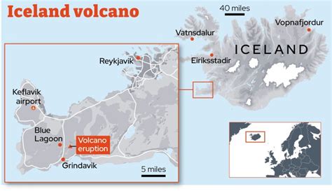 Where is the Iceland volcano? Map shows Reykjanes Peninsula eruption