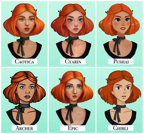 Style Challenge by Caot1ca on DeviantArt | Уроки рисования лица, Рисунки девушки, Художественные ...