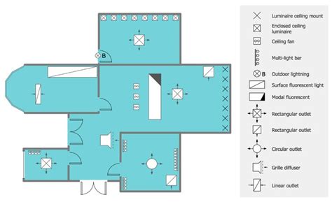 ConceptDraw Samples | Building plans — Reflected ceiling | Ceiling plan ...