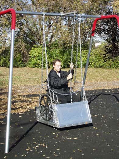 Special Needs Swing Set with Platform - Playground Equipment USA