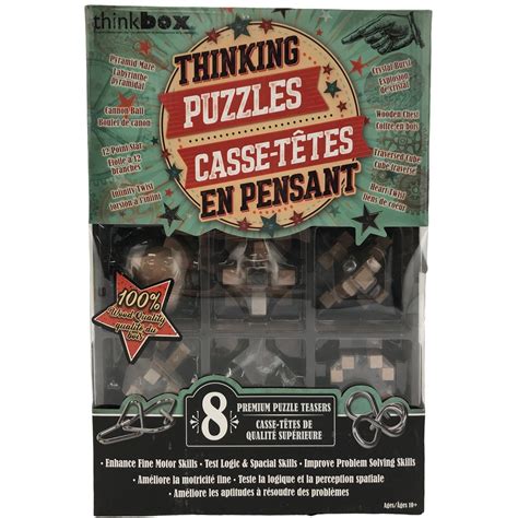 ThinkBox Wooden Puzzles / 100% Wood / 8 Premium Puzzle Teasers ...