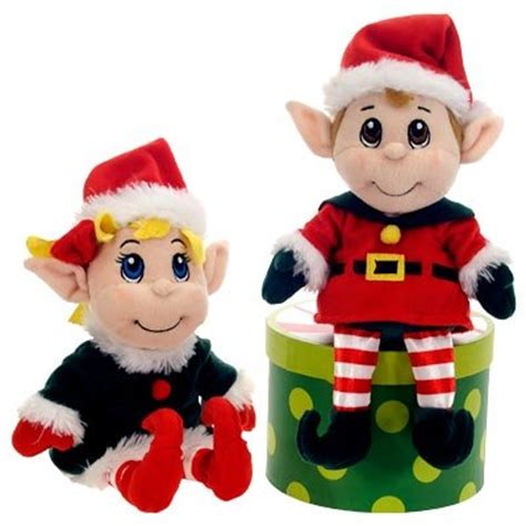 11″ Santas Secret Elf Boy and Girl Set Christmas Plush Stuffed Animal ...