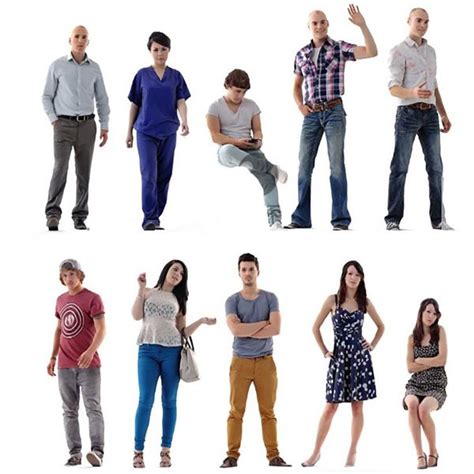 3d People Model 20 Free Download | Model, Human poses, People