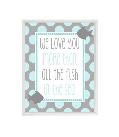 We Love You More Than All the Fish in the Sea Quote Nursery - Etsy