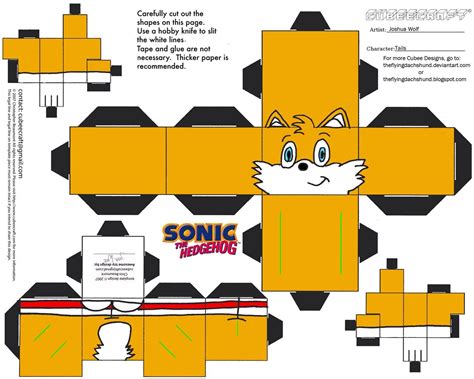 PaperToy Sonic Tails Sonic The Hedgehog Printables by pinterest.co.uk ...