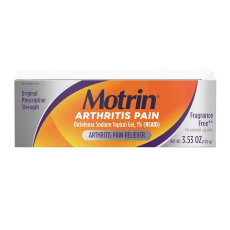 Motrin Arthritis Pain Diclofenac Sodium Topical Gel 1%, 3.53 oz - Pay Less Super Markets