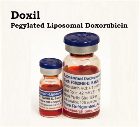 Doxil (Pegylated Liposomal Doxorubicin) - Uses, Dose, Side effects