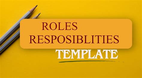 Roles And Responsibilities Flowchart Template