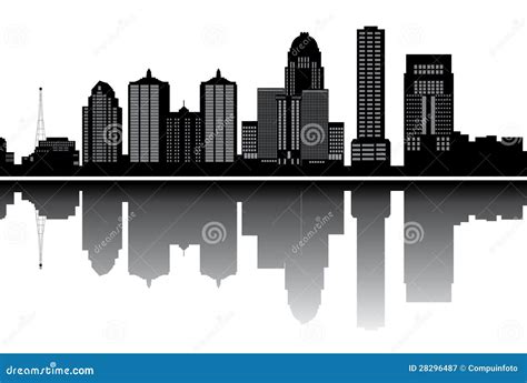 Louisville Usa Skyline And Landmarks Silhouette Vector Illustration | CartoonDealer.com #100454560