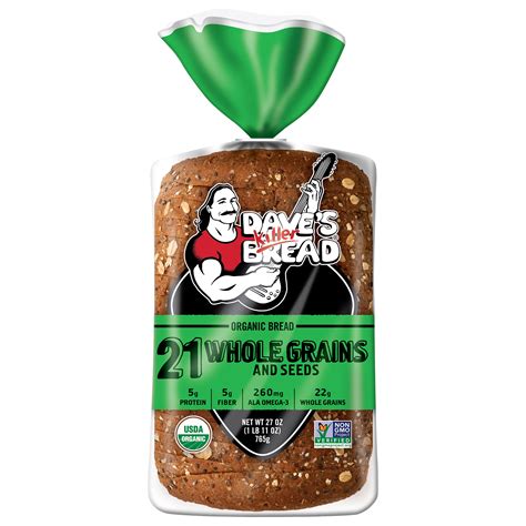 Dave's Killer Bread 21 Whole Grains and Seeds Organic Bread Loaf, 27 oz ...