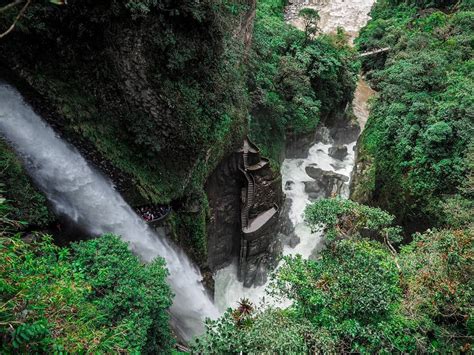 Stunning waterfall on the edge of Ecuadorian Andes and Amazon. waterfall amazon mountains ...