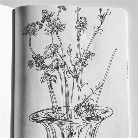 Bouquet Of Dead Flowers Drawing