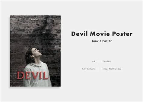 Premium PSD | Devil movie poster