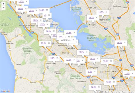 Silicon Valley Zip Code Map | Australia Map