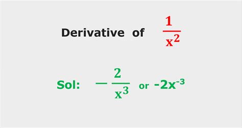 Derivative of 1/x^2