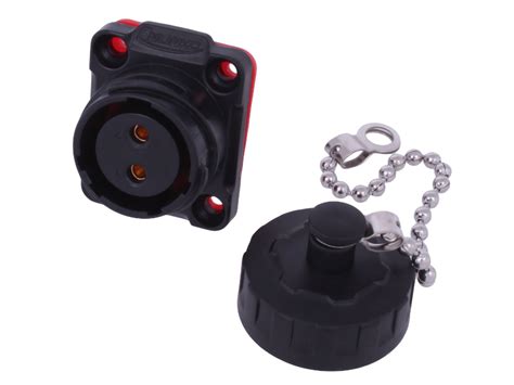 IP67 Waterproof 2-Pin Panel Mount Connector Socket | 12 Volt Planet