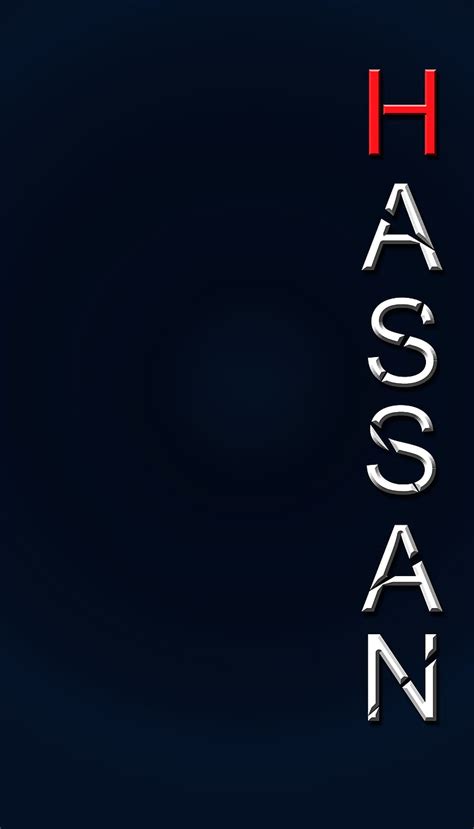 Hassan Name, awesome, bonito, logo, red and white, HD phone wallpaper ...