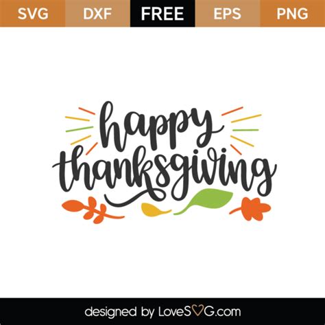 Happy Thanksgiving SVG Cut File - Lovesvg.com