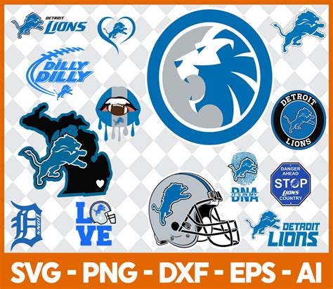 Detroit Lions Svg, Football Team Logo Svg, Football Svg, NCAA Svg, NFL ...