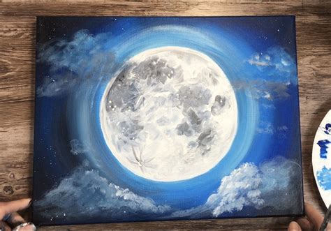 Moon Painting - Step By Step Acrylic Painting Tutorial - With Pictures