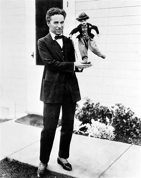 Charlie Chaplin Posing With His Tramp Doll, 1917 ~ Vintage Everyday