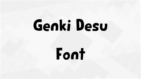 Genki Desu Font Free Download