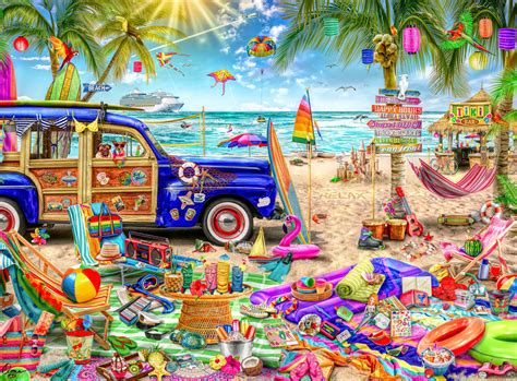 Beach Vacation, 1000 Pieces, Buffalo Games | Puzzle Warehouse