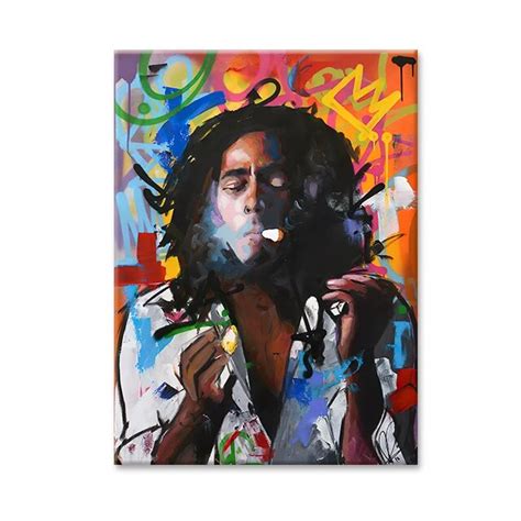 Bob Marley Graffiti Wall Art Poster – Aesthetic Wall Decor