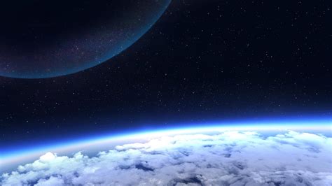 Wallpaper Planet, Atmosferă, Glow, Space, Stars Hd: ecran lat: High ...