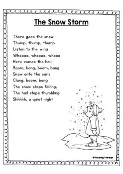 Onomatopoeia Poems For Kids