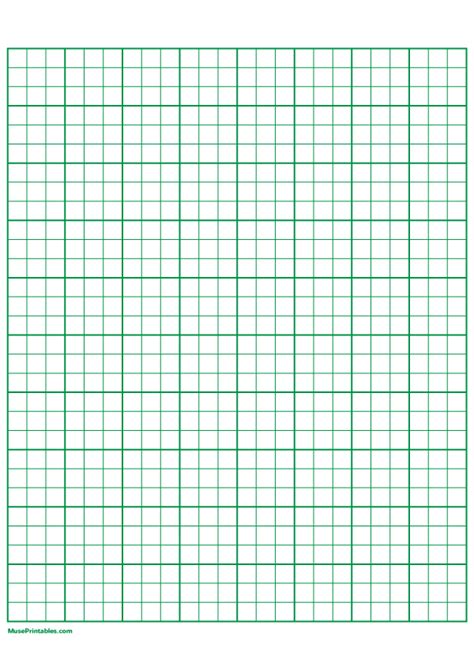 Printable 3 Squares Per Inch Green Graph Paper for A4 Paper