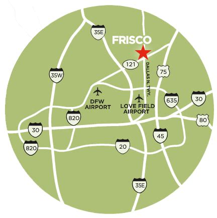 Frisco Texas On Map - Reena Catriona