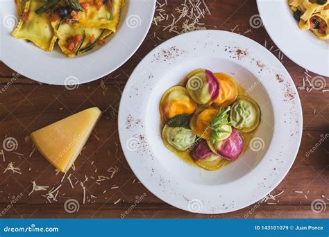 Italian food overhead shot stock image. Image of meal - 143101079