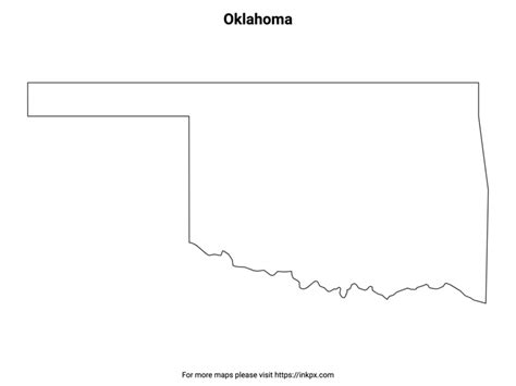 Printable Oklahoma State Outline · InkPx