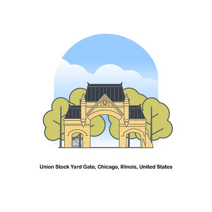 Old Stone Gate Union Stock Yard Gate Chicago Illinois United States ...