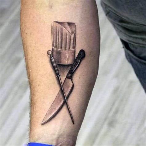 60 Chef Knife Tattoo Designs For Men - Cook Ink Ideas | Knife tattoo, Inner forearm tattoo ...