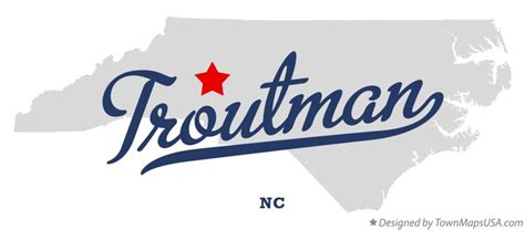 Map of Troutman, NC, North Carolina