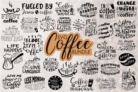 Coffee SVG Bundle, Coffee Cup SVG files for Cricut (945141)