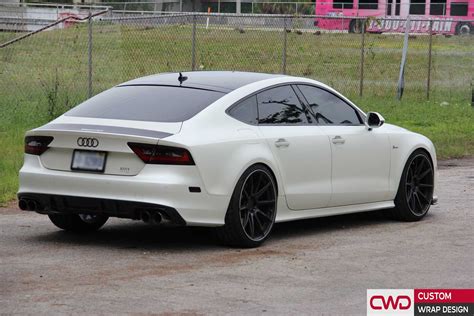 Audi A7 Satin Pearl White Wrap