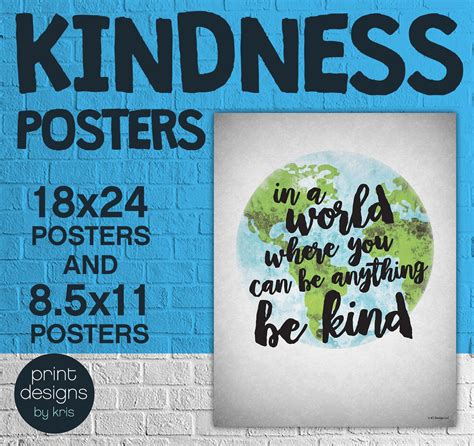 Kindness Posters Classroom Posters Teaching Kindness Classroom Wall Decor Posters for School ...