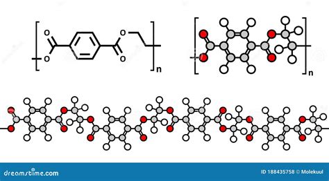 Polyethylene Terephthalate PET, PETE Polyester Plastic, Chemical Structure. Mainly Used in ...