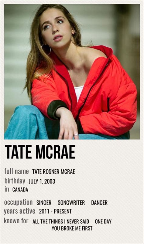 tate mcrae | Póster de música, Actors, Actores