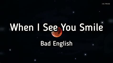 When I See You Smile | By Bad English | Lyrics Video - KeiRGee - YouTube