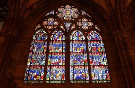 Strasbourg, France, 2017, Cathedral Notre Dame, Interior, Stained Glass ...